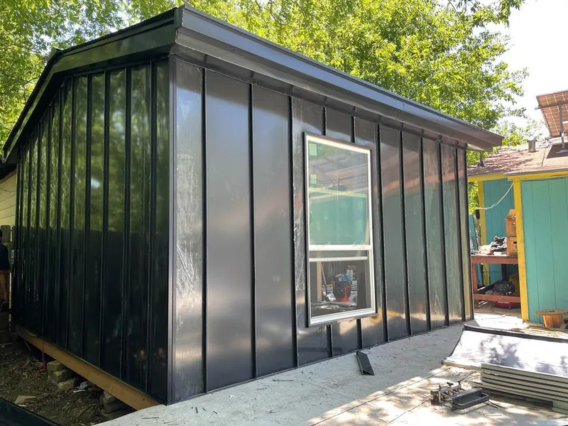 Black standing seam metal wall panels for Roof Inspection in Johnson City